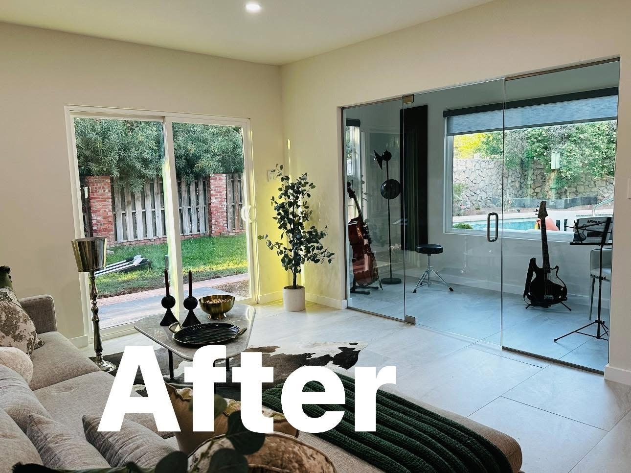 Custom music room build-out in an El Paso home renovation